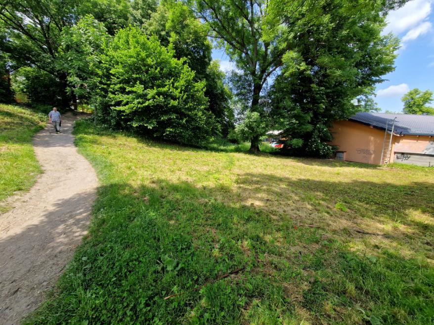 Sekání silně zarostlého pozemku Opava u penny